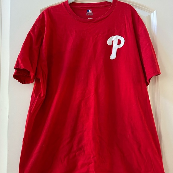 MLB Bryce Harper #3 Philadelphia Phillies red Crewneck T shirt. EUC. Soft.  XL - Picture 3 of 9